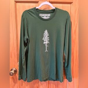 Happy Earth eco-friendly long sleeve single pine graphic women’s M